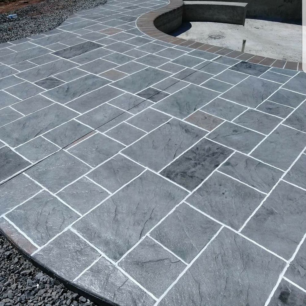 Stamped Concrete Patio Installation